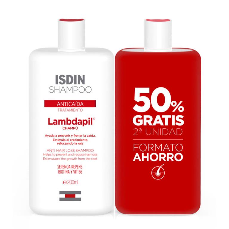 ISDIN DUPLO LAMBDAPIL CHAMPU 200ML 2ªUD 50%